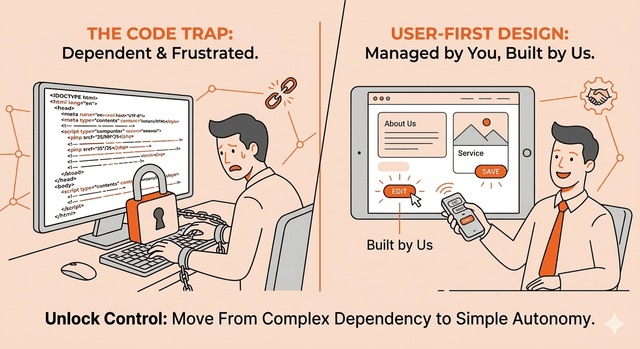 Easy management illustration